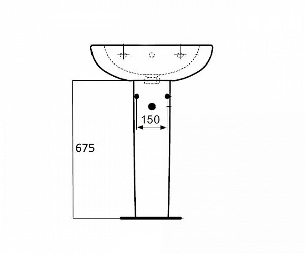 Пьедестал для раковины Ideal Standard Tesi T033501 , изображение 3