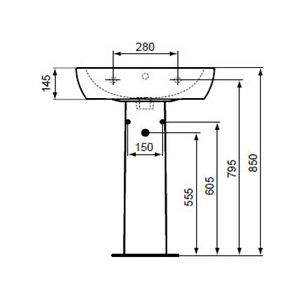 Пьедестал для раковины Ideal Standard Tempo T422901 , изображение 4