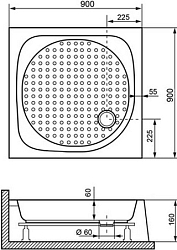 Фото Поддон для душа RGW Lux TN 90x90
