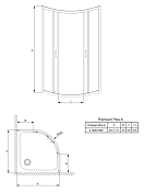 Душевой уголок Radaway Premium Plus A 100x100 стекло фабрик , изображение 10