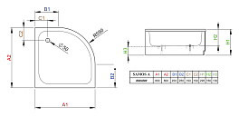 Поддон для душа Radaway Samos A800 , изображение 3