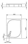 Поддон для душа Radaway Paros D1200 , изображение 3