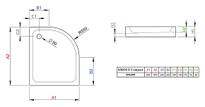 Фото Поддон для душа Radaway Siros E90x80 compact L
