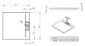 Фото Поддон для душа Radaway Giaros C90