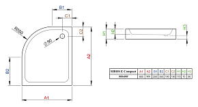 Фото Поддон для душа Radaway Siros E90x80 compact R