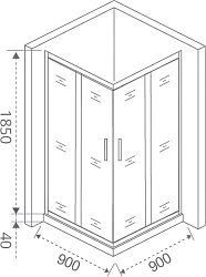 Фото Душевой уголок Good Door Latte CR-90-G-WE 90x90