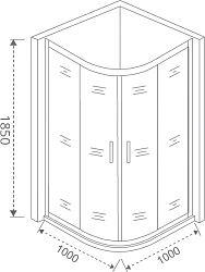 Фото Душевой уголок Good Door Latte R-100-C-WE