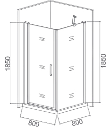 Фото Душевой уголок Good Door Pandora CR-80-T-CH 80x80