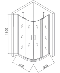 Фото Душевой уголок Good Door Pandora R-90-T-CH
