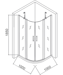 Фото Душевой уголок Good Door Pandora R-100-T-CH