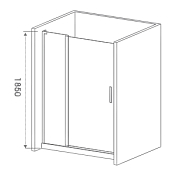 Душевая дверь в нишу Good Door Pandora WTW-140-T-CH , изображение 4