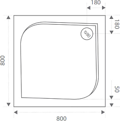 Фото Поддон для душа Good Door Квадро 80x80