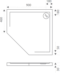 Фото Поддон для душа Good Door Пента 90x90