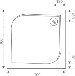 Фото Поддон для душа Good Door Квадро 90x90