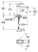 Смеситель Grohe Eurocube 23446000 для раковины , изображение 4