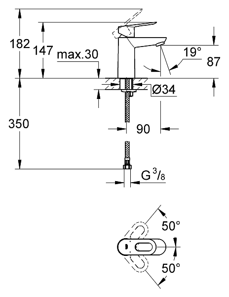 Смеситель Grohe BauLoop 23337000 для раковины , изображение 4