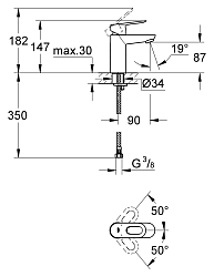 Фото Смеситель Grohe BauLoop 23337000 для раковины