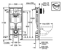 Система инсталляции для унитазов Grohe Rapid SL 38721001 3 в 1 с кнопкой смыва , изображение 25