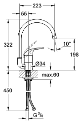 Фото Смеситель Grohe Euroeco 32752000 для кухонной мойки