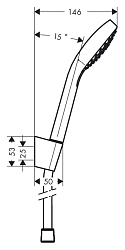 Фото Душевой гарнитур Hansgrohe Croma Select E 26413400