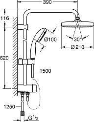 Фото Душевая стойка Grohe New Tempesta System 26381001