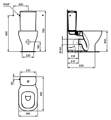 Унитаз-компакт Ideal Standard Tesi T008201 без бачка и сиденья , изображение 5