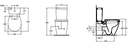 Унитаз-компакт Ideal Standard Connect AquaBlade E042901 без бачка и сиденья , изображение 4