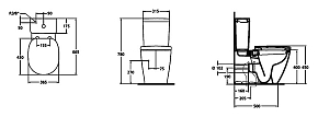 Фото Унитаз-компакт Ideal Standard Connect Cube E803701 без бачка и сиденья