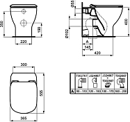 Унитаз приставной Ideal Standard Tesi AquaBlade T007701 , изображение 5