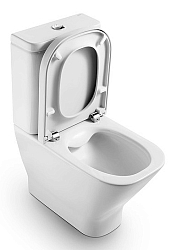 Фото Крышка-сиденье Roca The Gap Clean Rim 801732004 с микролифтом, петли хром