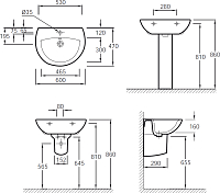 Раковина Jacob Delafon Patio E4159NG-00 60 см , изображение 5