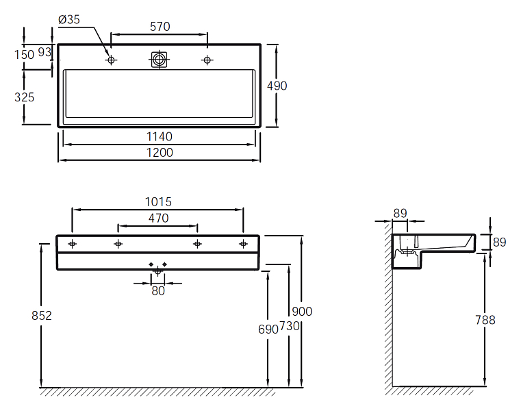 Раковина Jacob Delafon Terrace EXB112 120 см , изображение 6