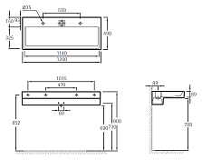 Раковина Jacob Delafon Terrace EXB112 120 см , изображение 6
