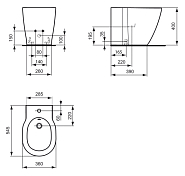 Биде напольное Ideal Standard Connect E799501 , изображение 4
