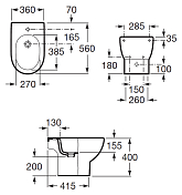 Биде напольное Roca Meridian 357244000 , изображение 4