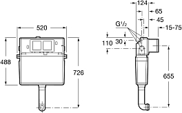 Смывной бачок скрытого монтажа Roca In-Wall Basic Tank 890090200 , изображение 2