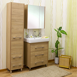 Фото Зеркало-шкаф Sanflor Ларго 70 L вяз швейцарский
