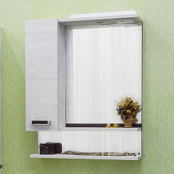 Фото Зеркало-шкаф Sanflor Техас 60 L венге/северное дерево светлое
