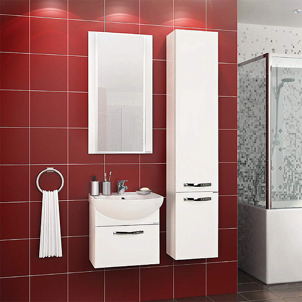 Зеркало Aquaton Ария 50 белое , изображение 3