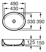 Рукомойник Roca Fuego 32722E000 49 см , изображение 5
