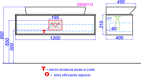 Фото Тумба с раковиной Aqwella 5 stars Genesis 120 миллениум серый