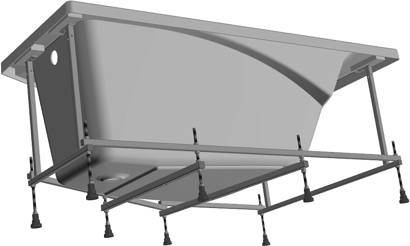 Акриловая ванна Roca Hall Angular 150x100 L , изображение 9