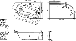 Акриловая ванна Ravak Rosa 150x95 L , изображение 8
