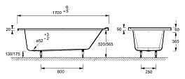Акриловая ванна Jacob Delafon Formilia 170x80 R , изображение 5