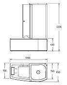 Изображение Акриловая ванна Gemy G8040 B R 170х85 Акриловая ванна Gemy G8040 B R 170х85 , изображение 5