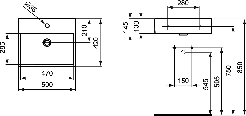 Раковина Ideal Standard Strada K077701 50 см , изображение 11