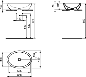 Фото Раковина Ideal Standard Strada K078401 60 см
