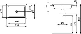 Раковина Ideal Standard Strada K078001 60 см , изображение 4