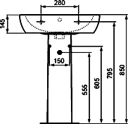 Раковина Ideal Standard Tempo T056401 60 см , изображение 9