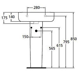 Фото Пьедестал для раковины Ideal Standard Connect E797301